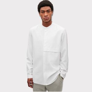 COS Ivory Granddad Button Up Shirt